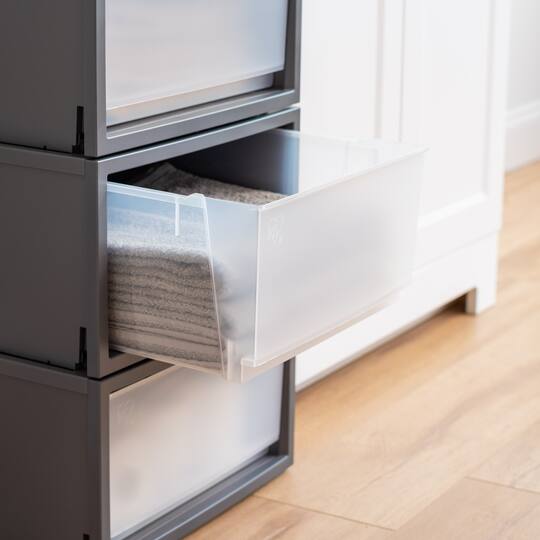IRIS Gray Box Chest Drawer, 3ct.